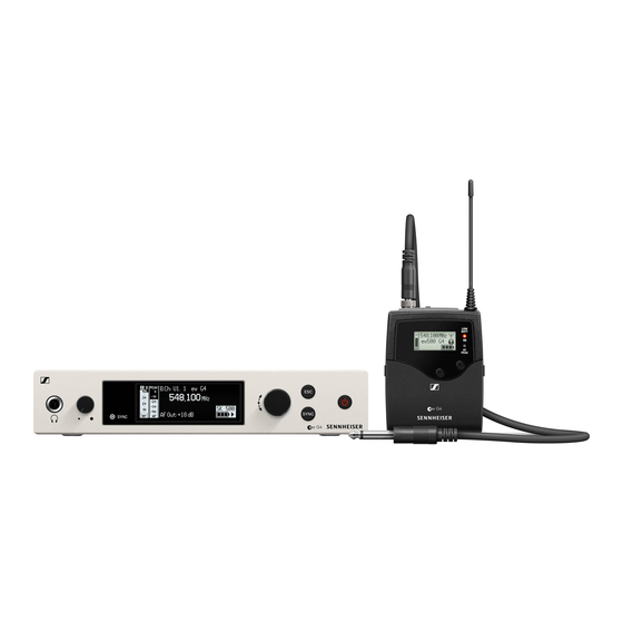 Sennheiser evolution wireless G4 500 P Series Instruction Manual