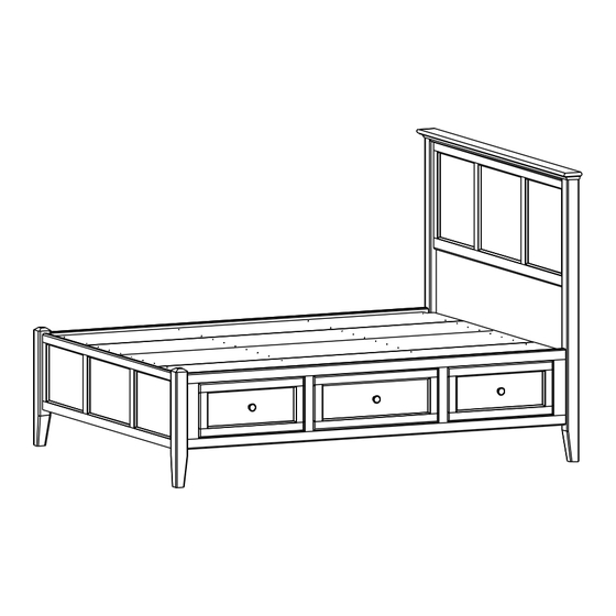 Whittier Wood Furniture McKenzie Full Storage Bed 1306AFGACd Assembly Instructions Manual