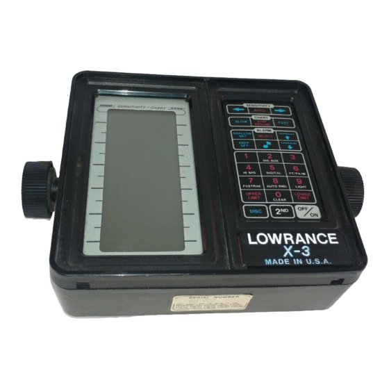 Lowrance X-3 Operation Manuals