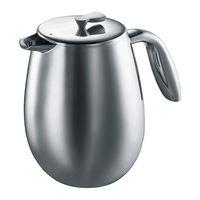 Bodum COLUMBIA Instructions For Use Manual