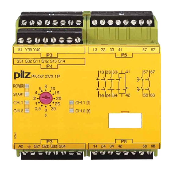 Pilz PNOZ XV3.1P Operating Instructions Manual