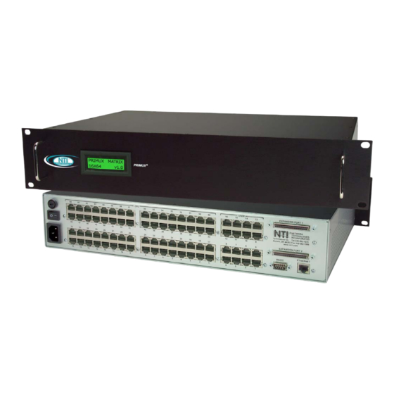 Network Technologies PRIMUX-16X64 Installation And Operation Manual