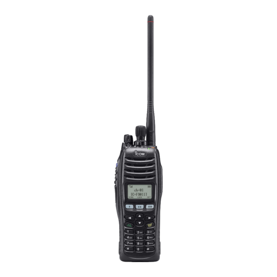 Icom iC-F9011 series Instruction Manual