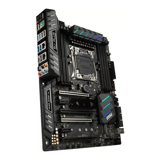 MSI X299 SLI PLUS Manual