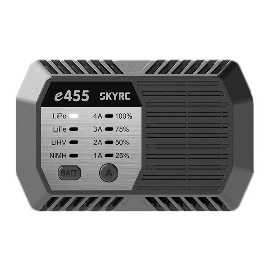 Skyrc E455, SK-100170 - Multi Chemistry Charger Manual