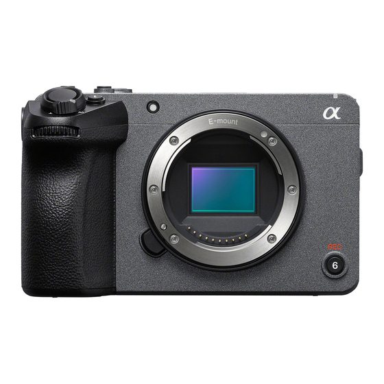 Sony FX30 Startup Manual