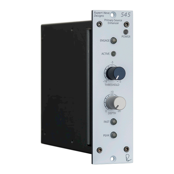 Rupert Neve Designs 500 Series Operation Manual