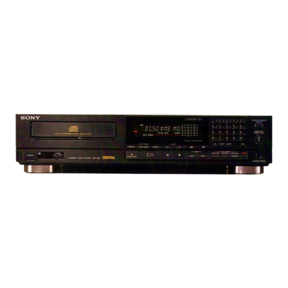 Sony CDP-950 Service Manual