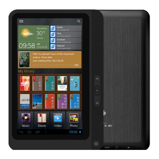 EZReader T760MID Manuals