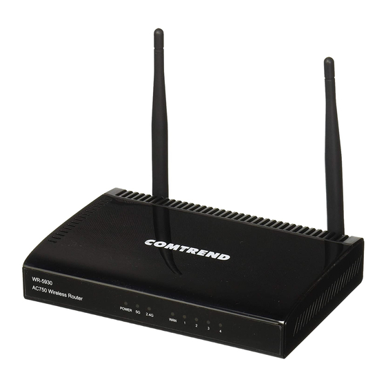 Comtrend Corporation WR-5930 Quick Install Manual
