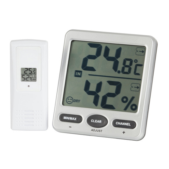 Thermo-Hygrometer; Wireless, LCD, 8-Channel, with Remote Sensor 5401-34