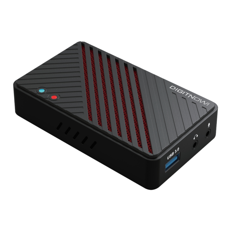 DIGITNOW U602 - USB3.0 HDMI 4K Capture Card Manual