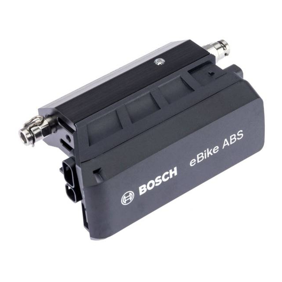 Bosch ABS Operating Instructions Manual