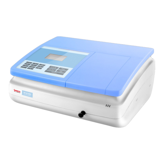 Spectrum SP-UV 200 Series Manuals