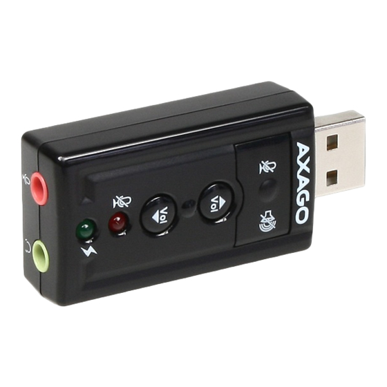 AXAGO ADA-20 Quick Installation Manual