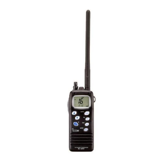 Icom IC-M1V Instruction Manual
