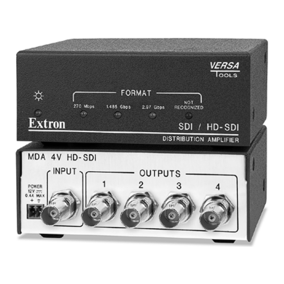 Extron electronics MDA 4V HD-SDI Specifications