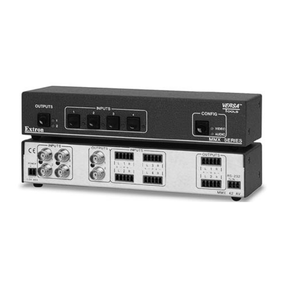 Extron electronics MMX 42 AV Specification Sheet
