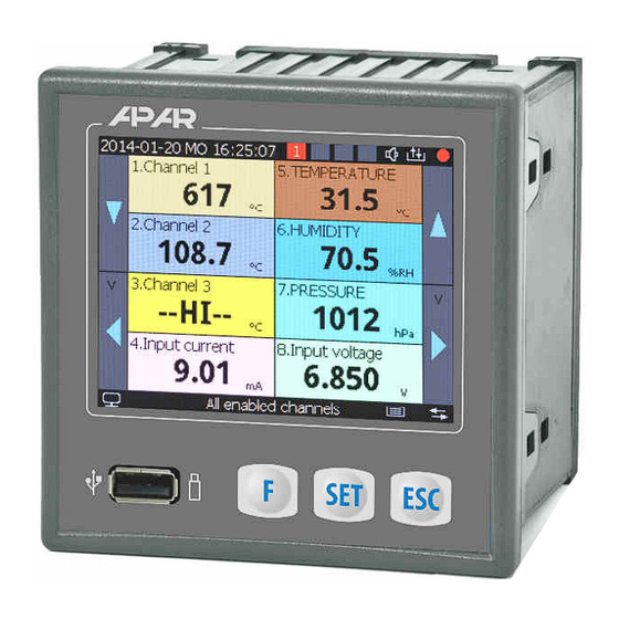 APAR AR207 Operating Instructions Manual