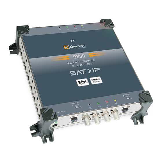 Johansson Sat-IP 9830 User Manual