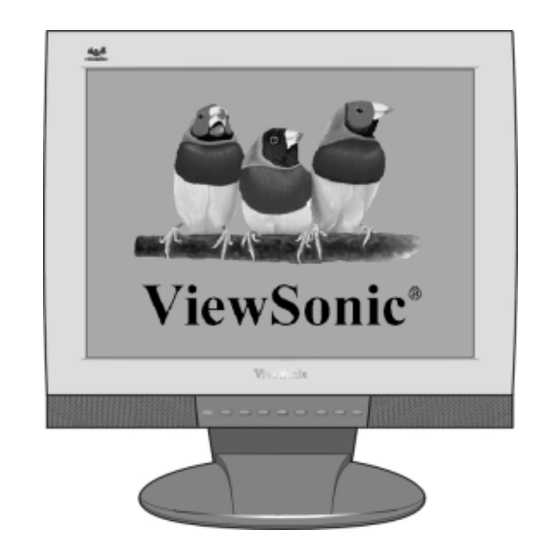 ViewSonic VG900 User Manual