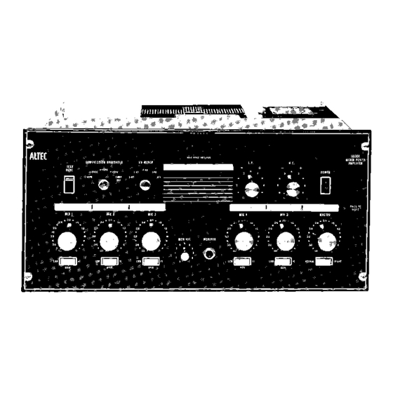 Altec 1608A Operating Instructions Manual