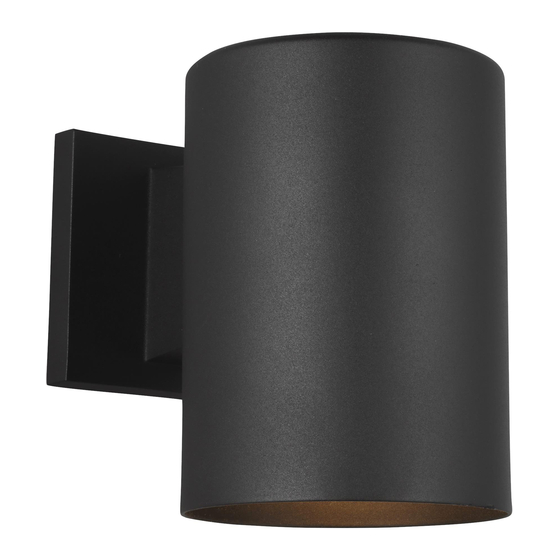 Sea gull lighting Outdoor Cylinder Wall Installation Instructions