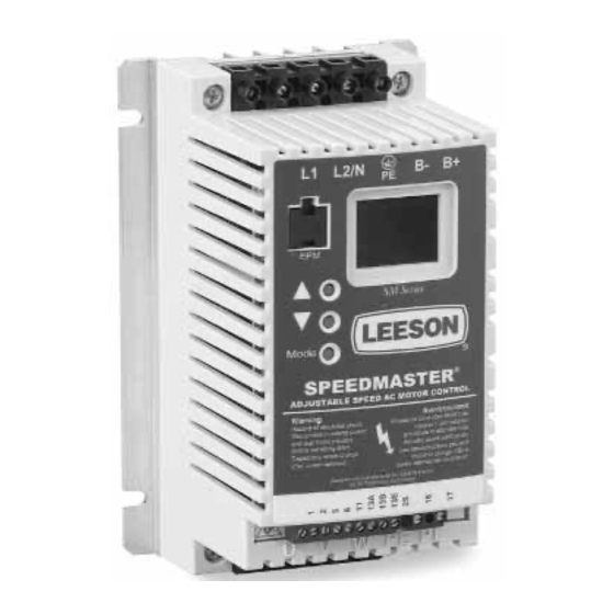 Leeson SPEEDMASTER SM Series Installation And Operation Manual