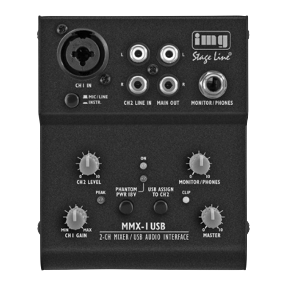 Monacor IMG STAGELINE MMX-1USB Operating Instructions Manual