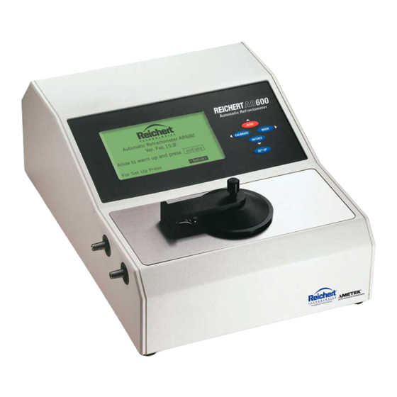 Reichert AR6 Series Manual