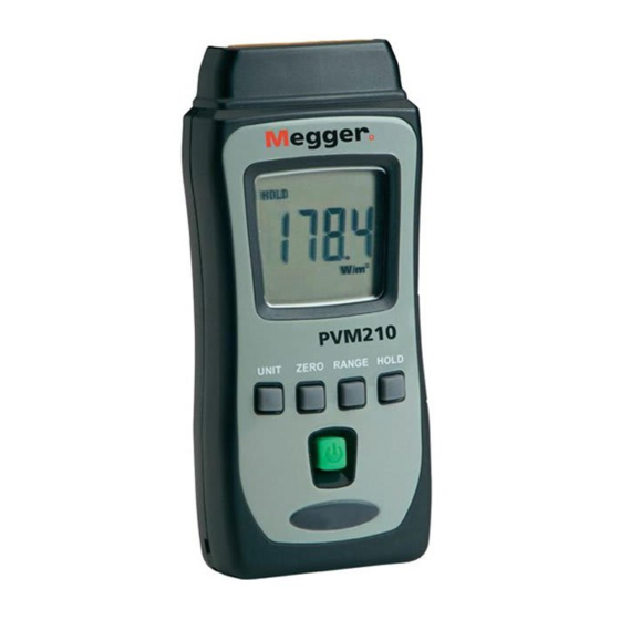 Megger PVM210 User Manual