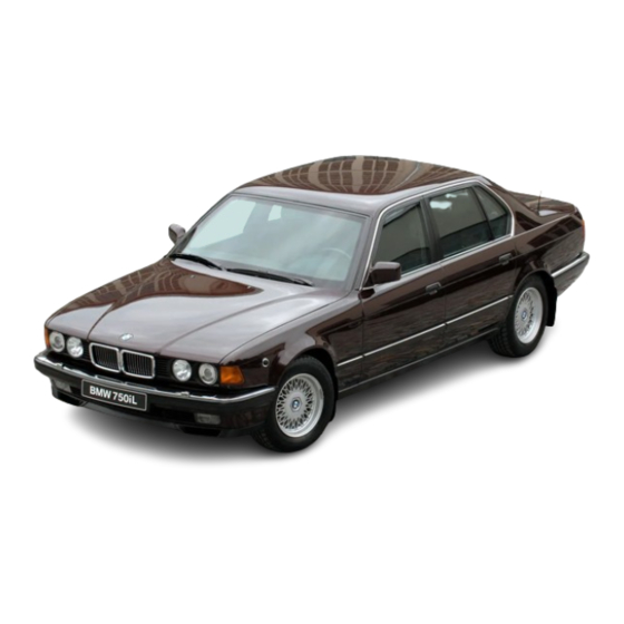 BMW E32 Owner's Handbook Manual