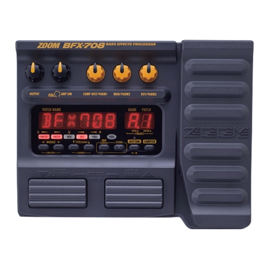 Zoom BFX-708 Operation Manual