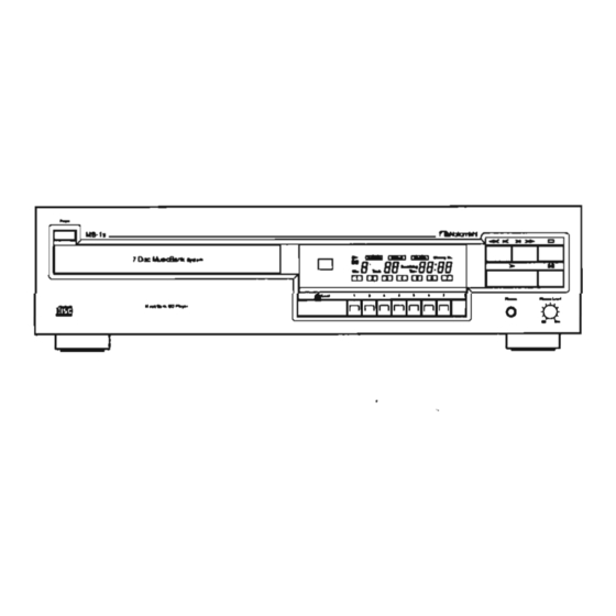 Nakamichi MB-1s CD Player Manuals