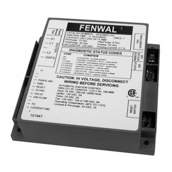 Fenwal SERIES 35-67 Manual