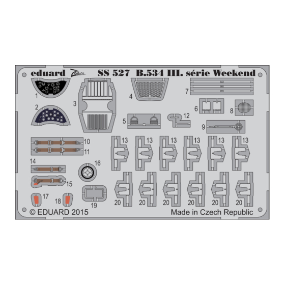 Eduard Zoom Avia B.534 IV. Series Weekend Quick Start Manual