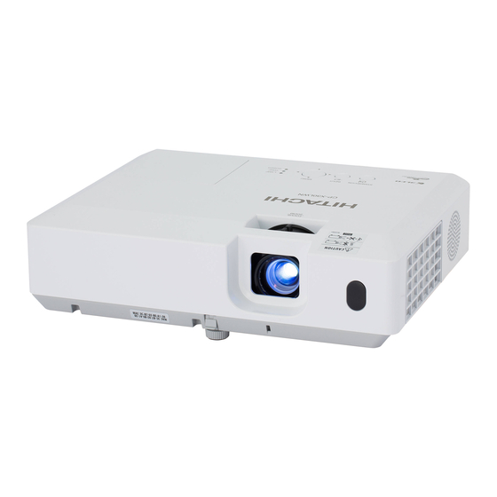 Hitachi CP-WX30LWN User's Manual And Operating Manual