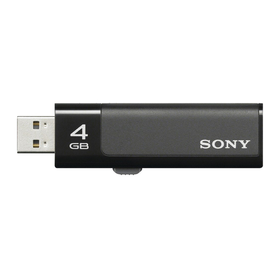 Sony MicroVault USM4GN Operating Instructions