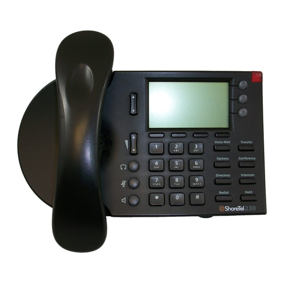 ShoreTel 230 Quick Start Manual