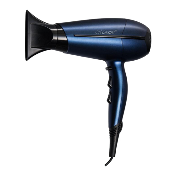 Maestro MR 223 Hair Dryer Manuals