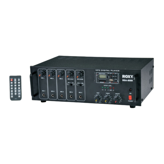 Roxy RSA-80DP Operation Manual