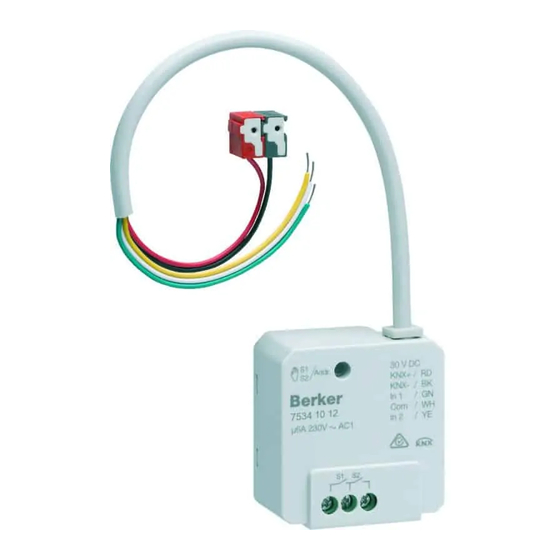 Berker 7534 10 12 Manual