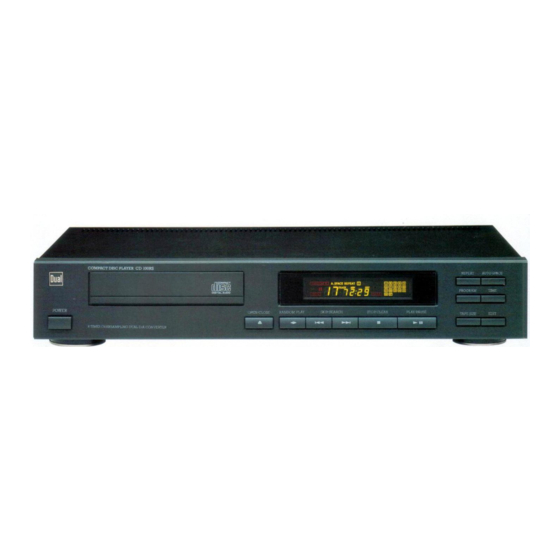 Dual CD 100 RS Operating Instructions Manual