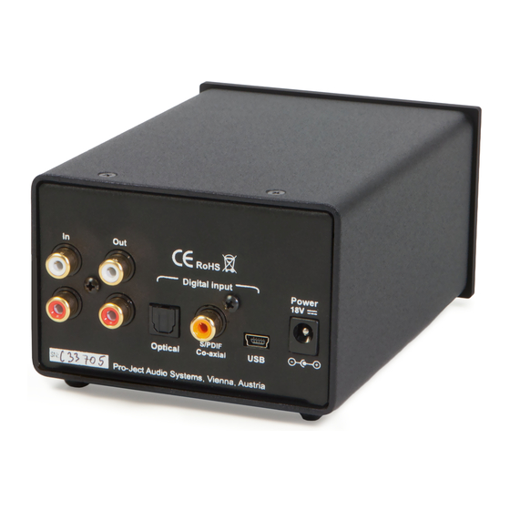 Pro-Ject Audio Systems Head Box DS Instructions For Use