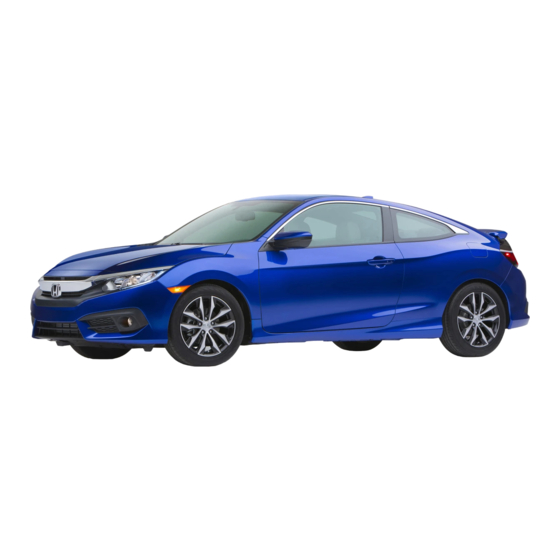 Honda COUPE 2017 Owner's Manual