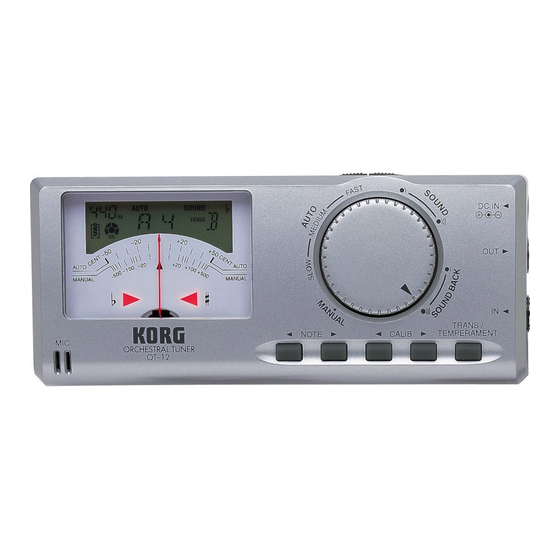 Korg OT-12 Owner's Manual