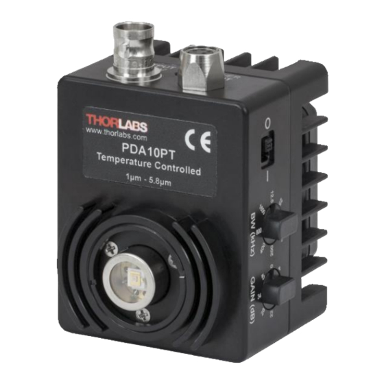 THORLABS PDA10PT User Manual