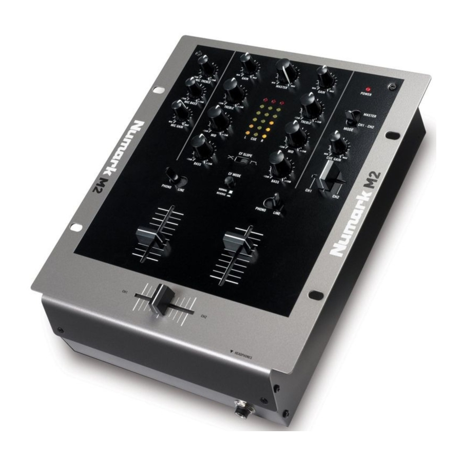 Numark M2 - 2-Channel Scratch Mixer Manual