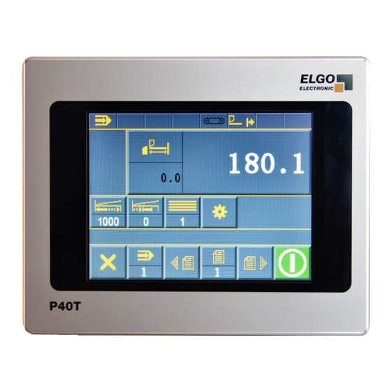 ELGO Electronic P40Touch Manuals