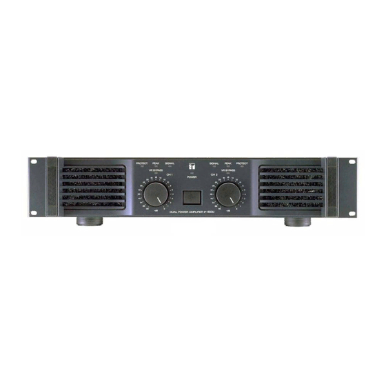 User Manuals: Toa IP-450D Dual-Channel Power Amplifier